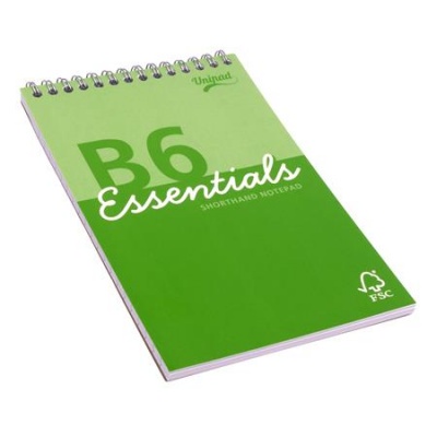 Jegyzettömb, B6, vonalas, 80 lap, PUKKA PAD "Unipad Essentials Shorthand", vegyes