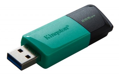 Pendrive, 256GB, USB 3.2, KINGSTON "Exodia M", fekete-türkiz